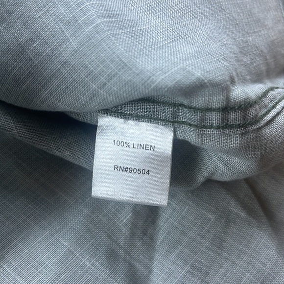 Natural Blue by Visitor Linen Button Down Shirt S113-6 - Picture 6 of 7